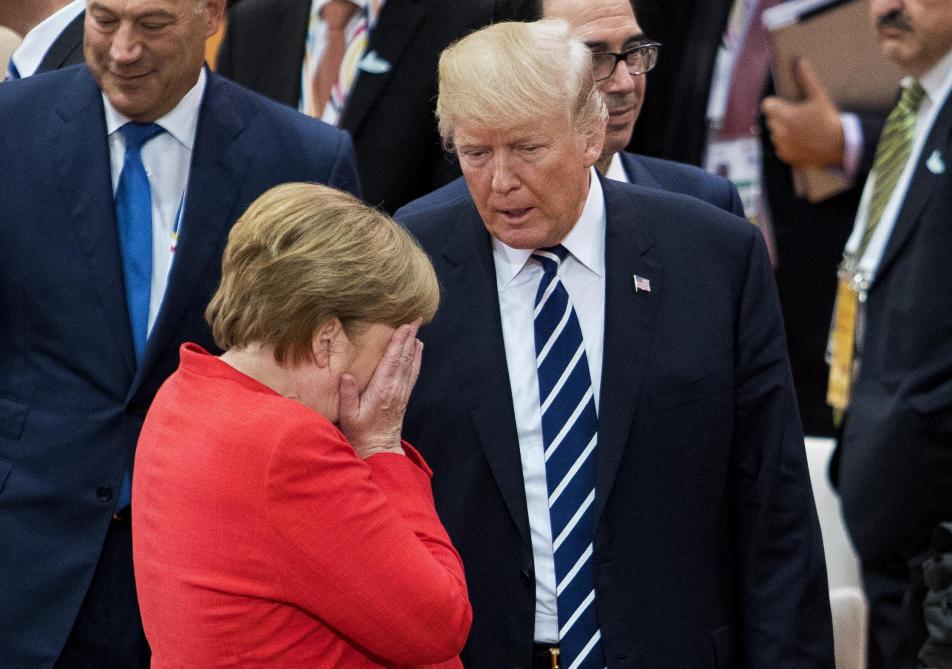 Cette photo de Merkel et Trump au G20 a fait rire les internautes - Soirmag