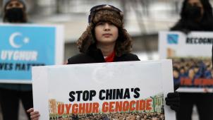 Manifestation dénonçant un génocide contre les Ouïghours, le 19 février dernier à Washington.