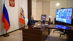 Vladimir Poutine en réunion par visioconférence avec son Conseil national de sécurité: jusqu’où le maître du Kremlin est-il prêt à aller?