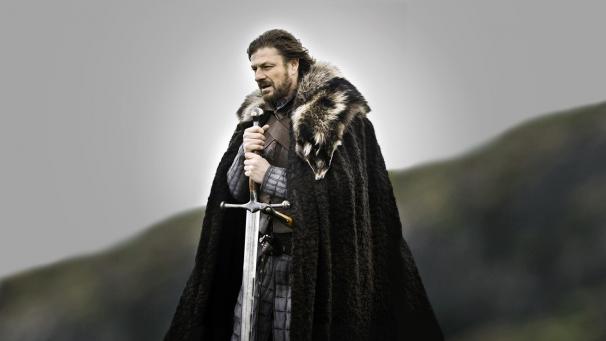 Ned Stark, décapité sur ordre du nouveau roi Joffrey, fils du roi Robert.