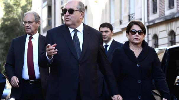 Le président de la République d’Arménie Armen Sarkisian et sa femme Nouneh.
©AFP