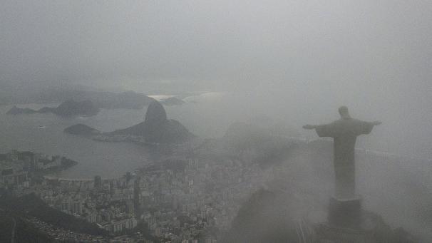 Statue du Christ Rédempteur à Rio de Janeiro, au Brésil.