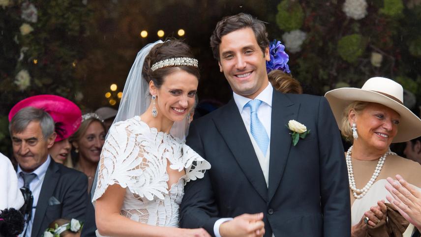 Le prince Jean-Christophe Napoléon épouse aux Invalides la descendante des empereurs d'Autriche la comtesse Olympia d'Arco-Zinneberg, le 19 Octobre 2019.