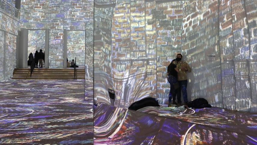 Exposition virtuelle intitulée « Immersive Van Gogh » au Lighthouse ArtSpace, à Chicago.