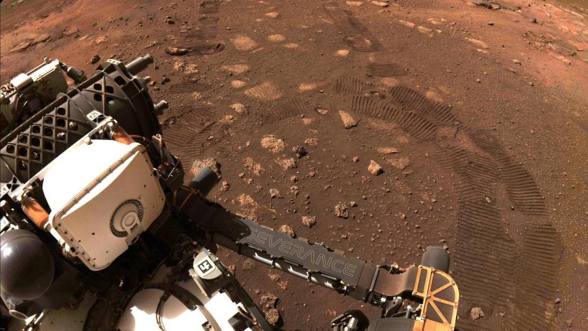 Perseverance a effectué ses premiers déplacements sur Mars.