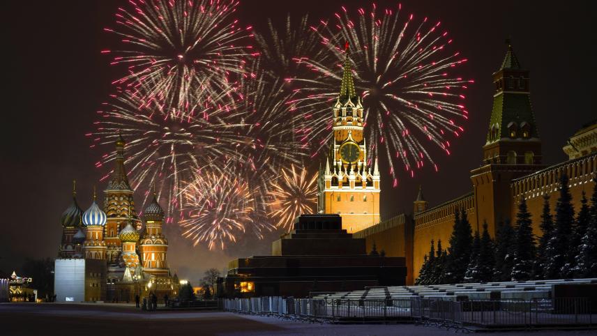Célébrations du Nouvel An à Moscou.
