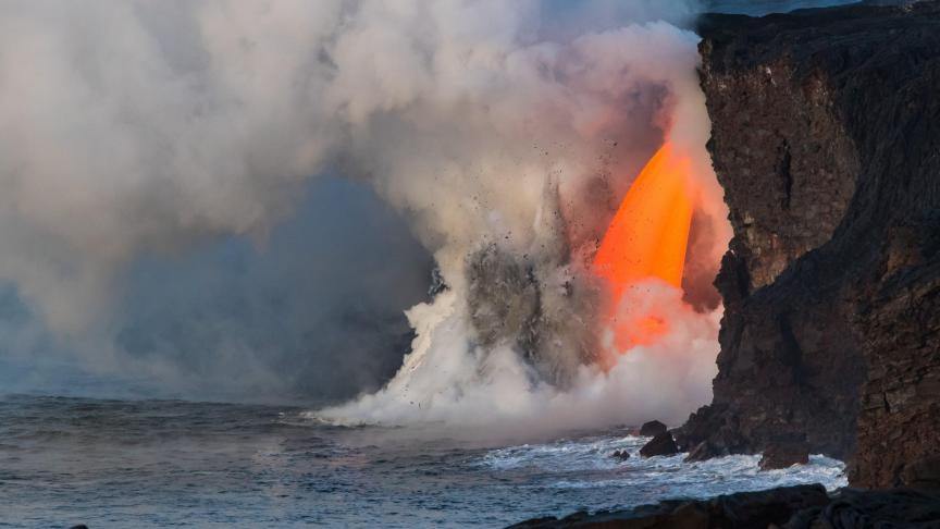 Le Kilauea est un volcan actif situé à Hawaï. Ce volcan est connu pour les images spectaculaires de jets de lave. En 2014, une éruption avait contraint des habitants de quitter leur propriété. ©Isopix
