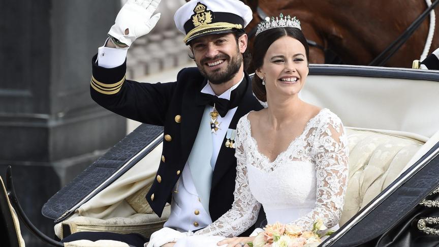 Ancien mannequin, Sofia Hellqvist devient l'épouse du prince Carl Philip de Suède, le 13 juin 2015. © Belgaimage