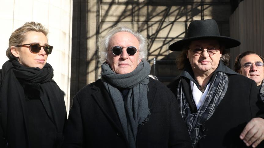 Le chanteur Didier Barbelivien, son épouse Laure et le chef cuisinier français Marc Veyrat. ©Belga
