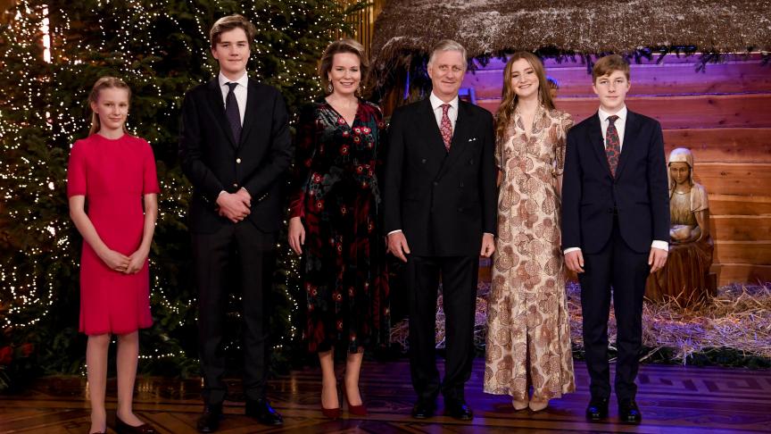 Philippe, Mathilde et leurs quatres enfants ont assisté au traditionnel concert de Noël, à Laeken, le mercredi 16 décembre.