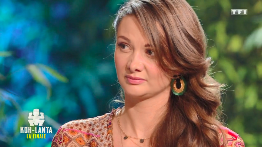 Alexandra lors de la finale de «Koh-Lanta: les 4 Terres».