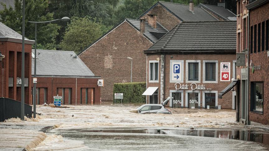 Le centre de Theux a été ravagé par les inondations.