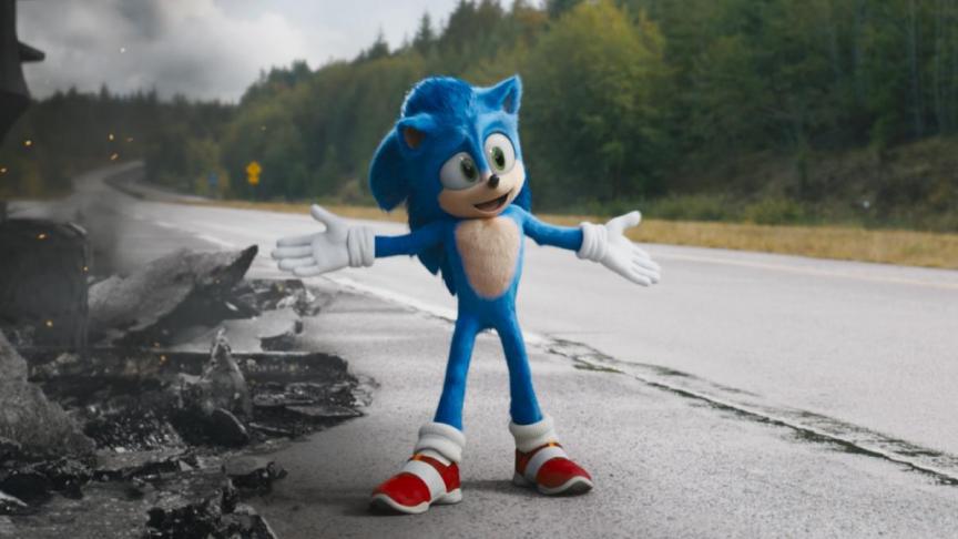 Dans le film, le hérisson Sonic (Ben Schwartz) est traqué par le D r  Robotnik.
