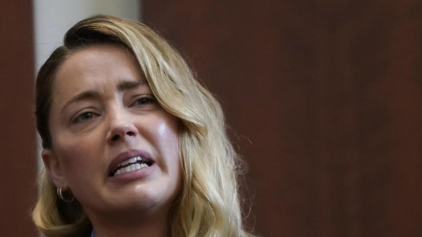 L'actrice Amber Heard lors du procès en diffamation Depp contre Heard, aux États-Unis, le 4 mai 2022.