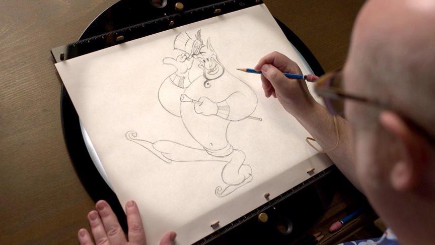 Le crayon de... génie qui court sur le papier est celui d’Eric Goldberg, considéré comme un pilier de Disney Animation.