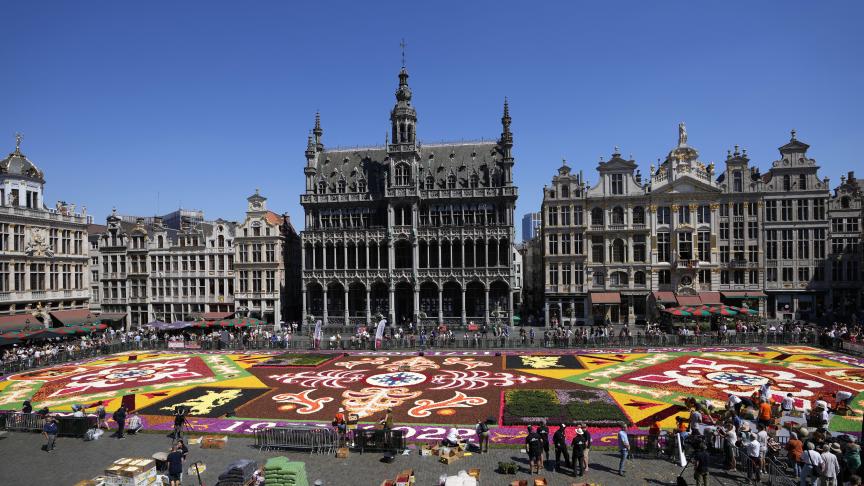 Tapis de fleurs de la Grand-Place de Bruxelles.