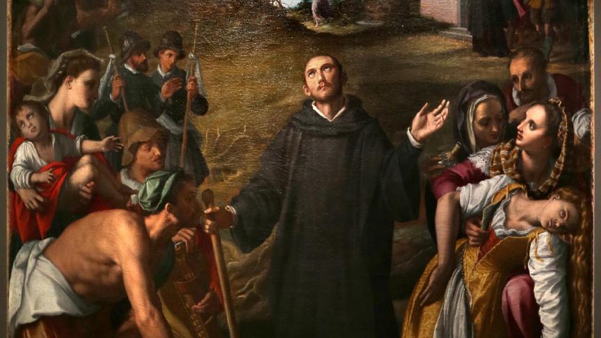 «Les miracles de saint Fiacre» par Alessandro Allori, date inconnue.