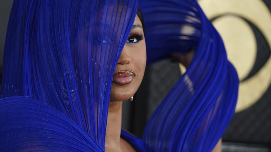 Cardi B arrive à la 65e cérémonie annuelle des Grammy Awards le dimanche 5 février à Los Angeles.